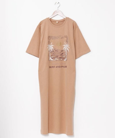 SURF＆Palms Hawaiian Sun Graphic Dress