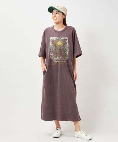 SURF＆Palms Hawaiian Sun Graphic Dress