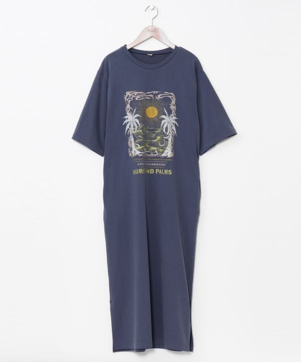 SURF＆Palms Hawaiian Sun Graphic Dress