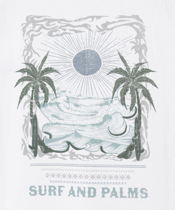 SURF＆Palms Hawaiian Sun Graphic T-Shirt