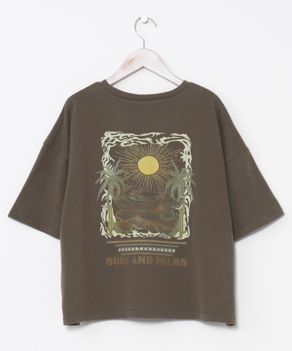 SURF＆Palms Hawaiian Sun Graphic T-Shirt