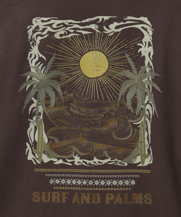 SURF＆Palms Hawaiian Sun Graphic Men's T-Shirt