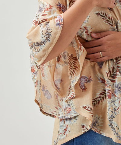 UV Protection Botanical Butterfly Top