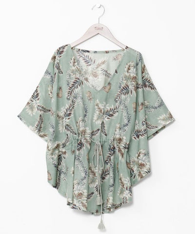 UV Protection Botanical Butterfly Top