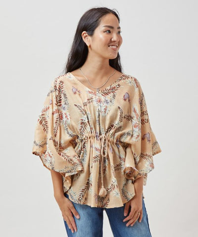 UV Protection Botanical Butterfly Top