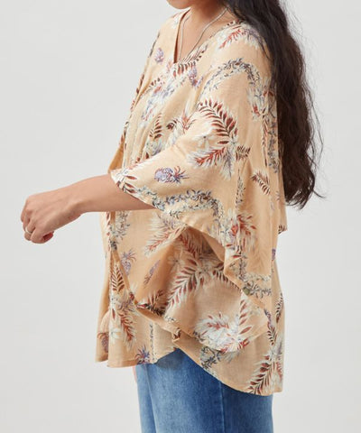 UV Protection Botanical Butterfly Top