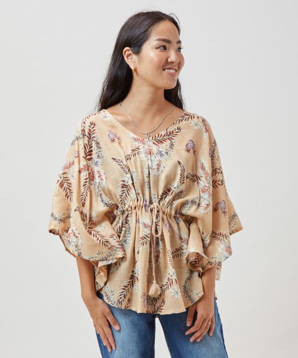 UV Protection Botanical Butterfly Top