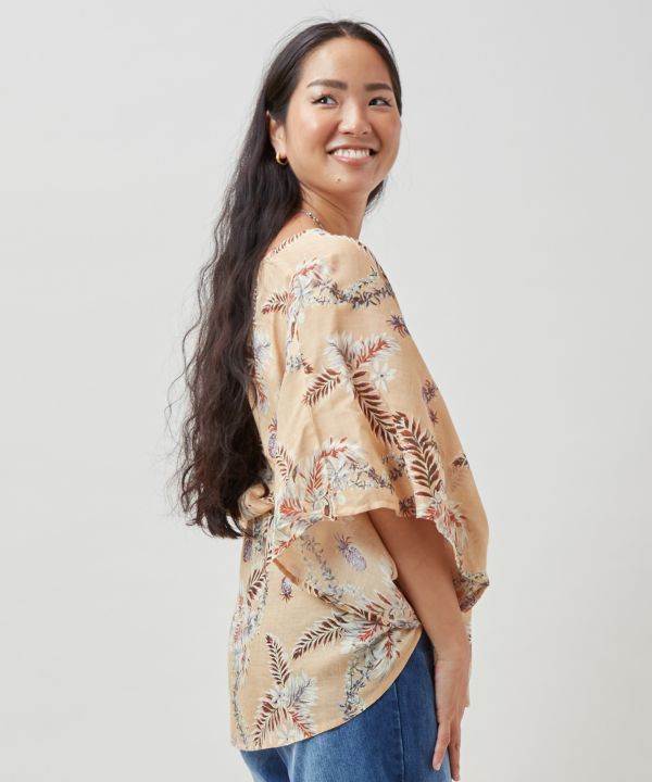 UV Protection Botanical Butterfly Top