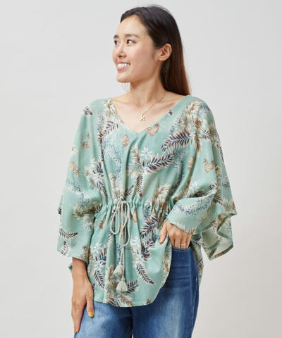 UV Protection Botanical Butterfly Top