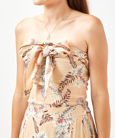 Versatile Pineapple Print Sash Skirt