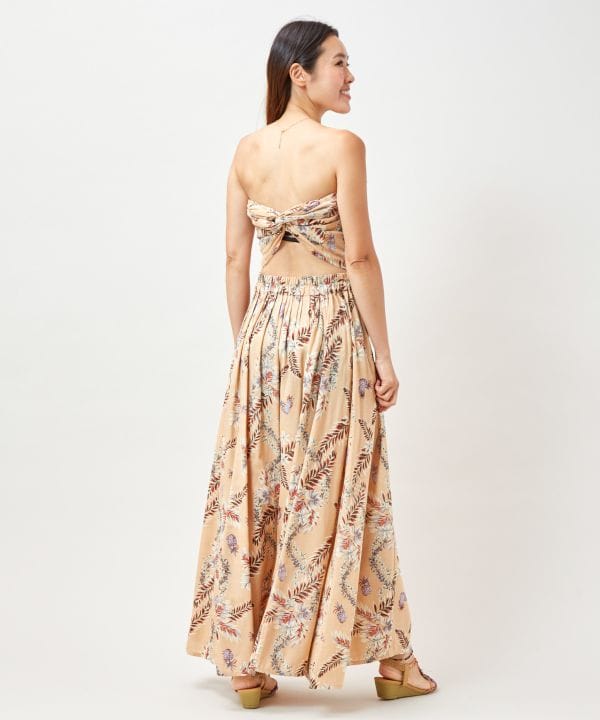 Versatile Pineapple Print Sash Skirt