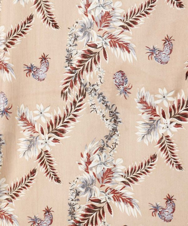 Versatile Pineapple Print Sash Skirt