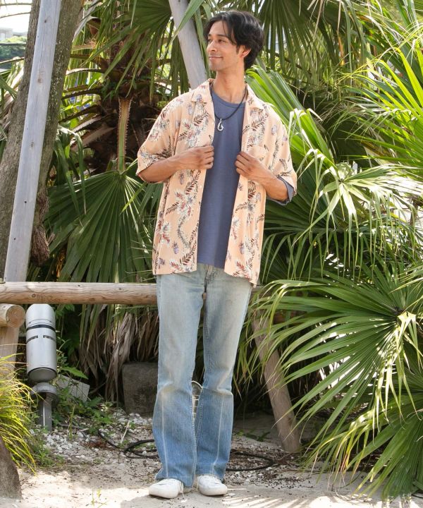 Pineapple Botanical Rayon Shirt