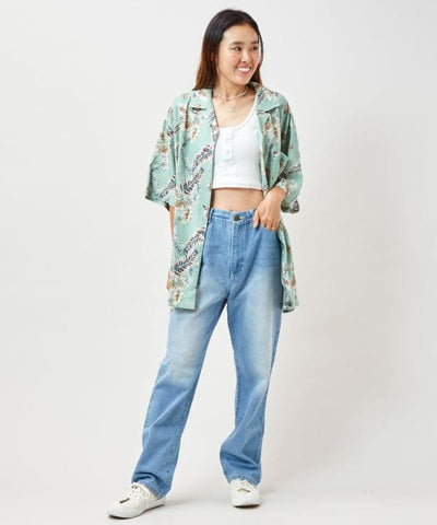 Pineapple Botanical Rayon Shirt