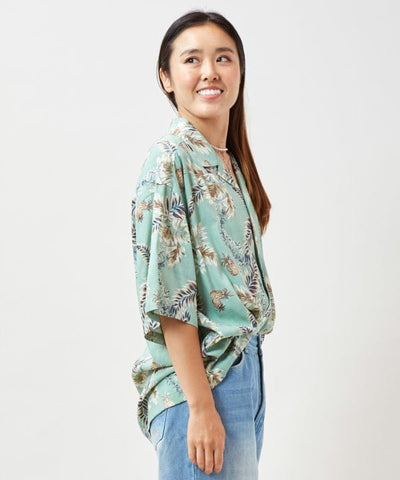 Pineapple Botanical Rayon Shirt
