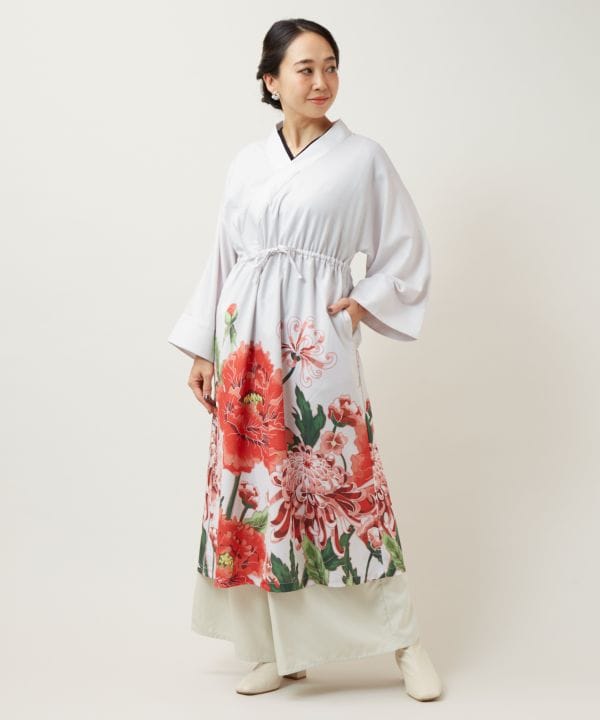 HANABANA Floral Dress and Haori Jacket Set