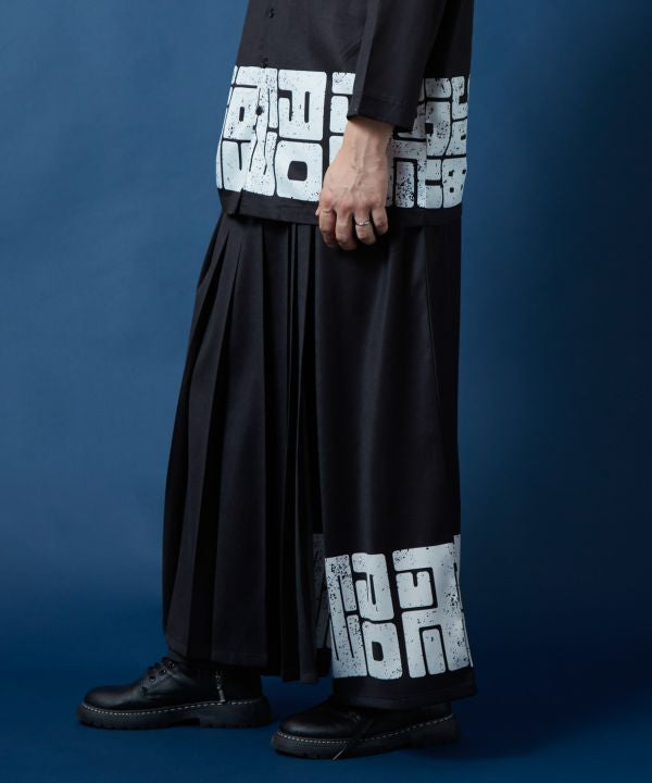 FUKUJIKAKU - Japanese Calligraphy Modern Hakama Pants