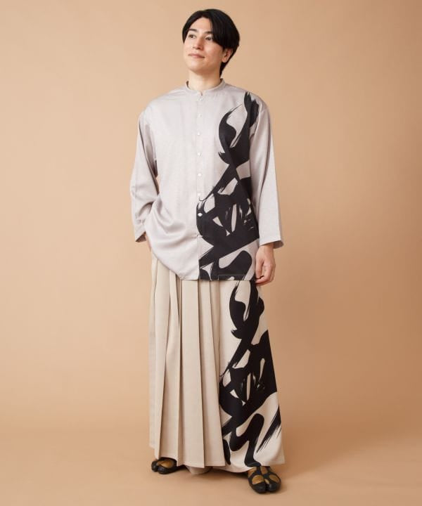 FUKUJIKAKU - Japanese Calligraphy Modern Hakama Pants by Kaya - Ametsuchi