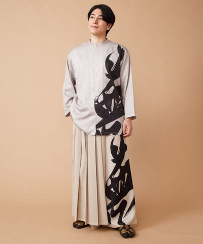 FUKUJIKAKU - Japanese Calligraphy Modern Hakama Pants by Kaya - Ametsuchi