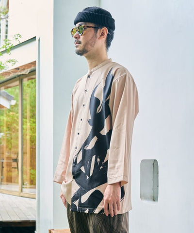 FUKUJIKAKU - Artistic Kanji Print Shirt