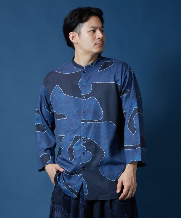 FUKUJIKAKU - Artistic Kanji Print Shirt