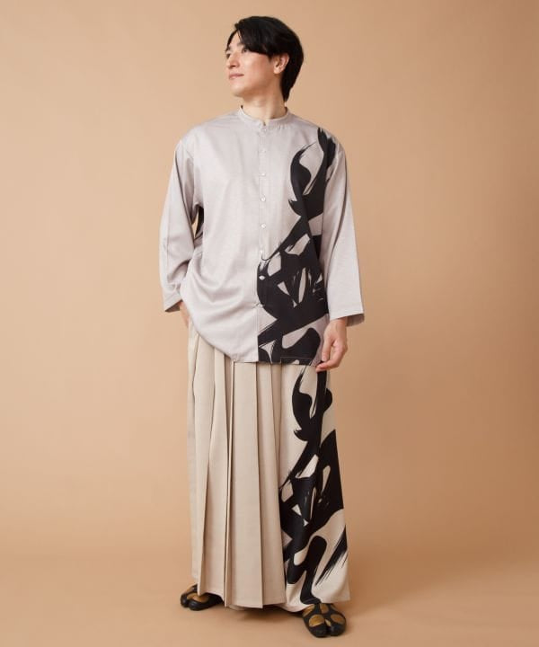 FUKUJIKAKU - Artistic Kanji Print Shirt by Kaya - Ametsuchi