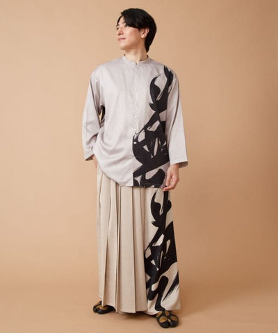 FUKUJIKAKU - Artistic Kanji Print Shirt by Kaya - Ametsuchi