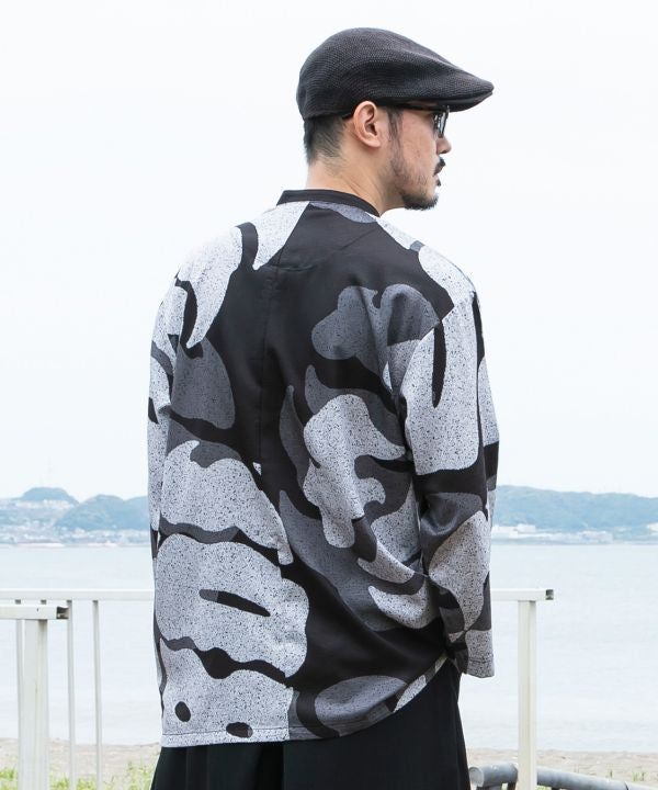 FUKUJIKAKU - Artistic Kanji Print Shirt by Kaya - Ametsuchi