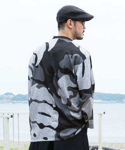 FUKUJIKAKU - Artistic Kanji Print Shirt by Kaya - Ametsuchi