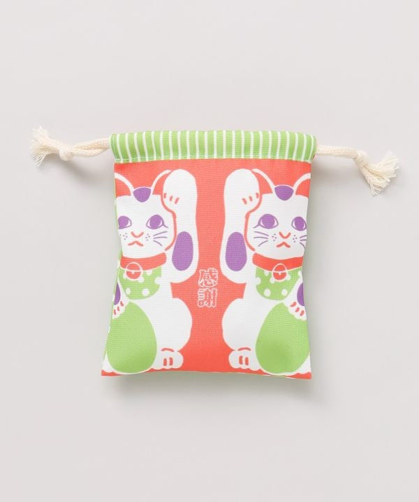 Lucky Motif Drawstring Pouch