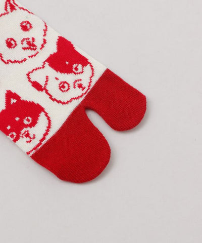 Tabi Socks - Dog Faces 23-25cm