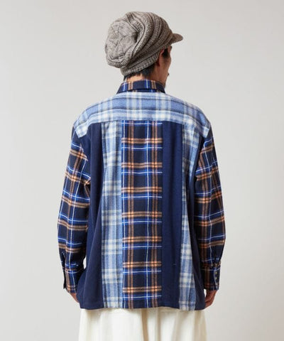 Men's Patchwork Corduroy Shirt