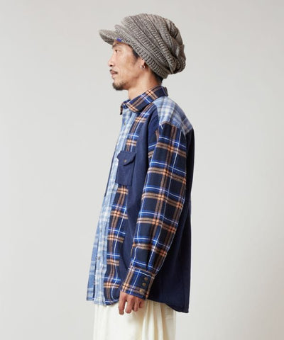 Men's Patchwork Corduroy Shirt