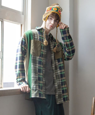 Men's Patchwork Corduroy Shirt