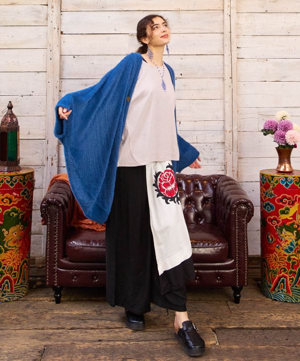 Soft Fluffy Shaggy Cardigan by AMINA - Ametsuchi