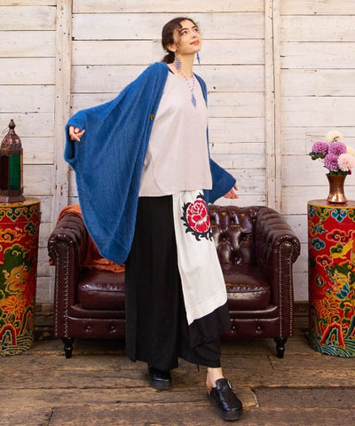 Soft Fluffy Shaggy Cardigan by AMINA - Ametsuchi