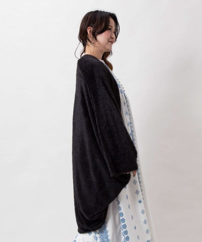 Soft Fluffy Shaggy Cardigan by AMINA - Ametsuchi