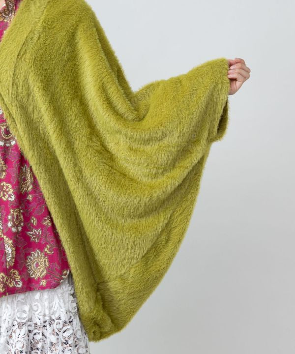 Soft Fluffy Shaggy Cardigan by AMINA - Ametsuchi