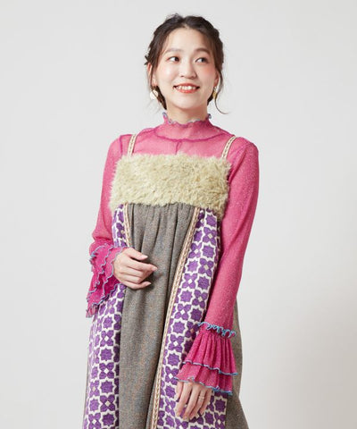 Stretchy Sheer Gold Glitter Top