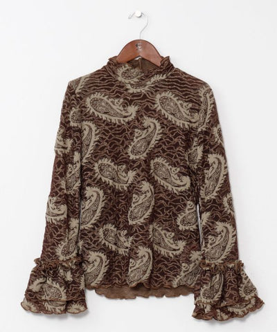 Paisley Pattern Sheer Top