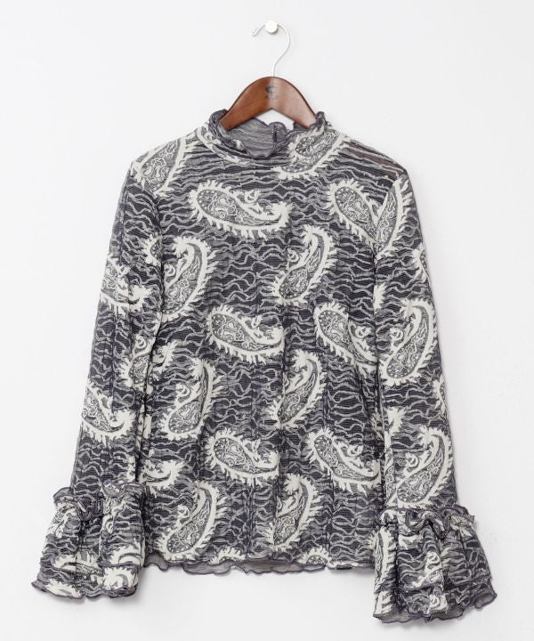 Paisley Pattern Sheer Top