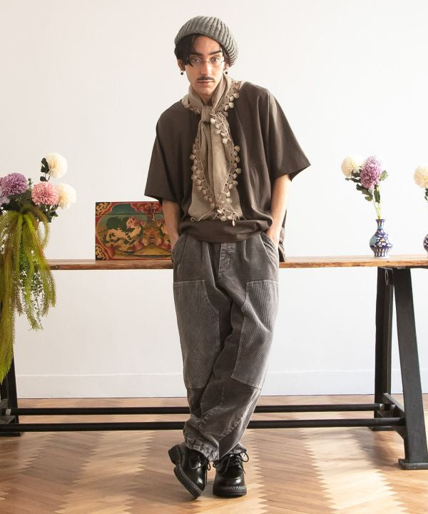 Corduroy Patchwork Pants