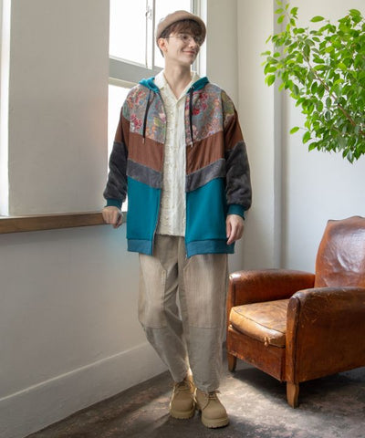 Corduroy Patchwork Pants