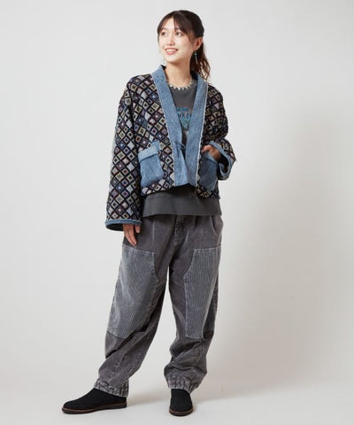 Corduroy Patchwork Pants