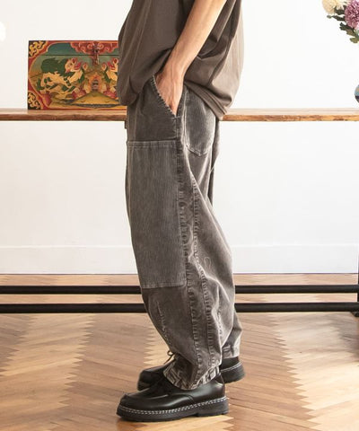Corduroy Patchwork Pants