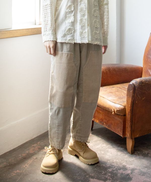 Corduroy Patchwork Pants