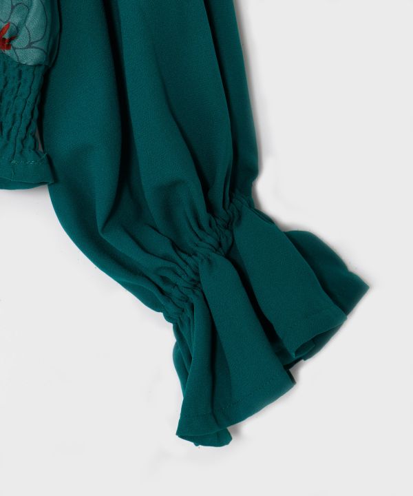 Peony Pattern Layered Top