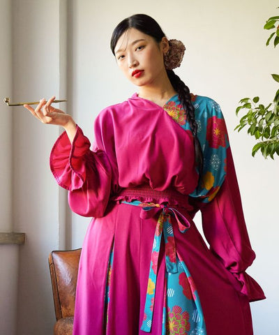 Peony Pattern Layered Top