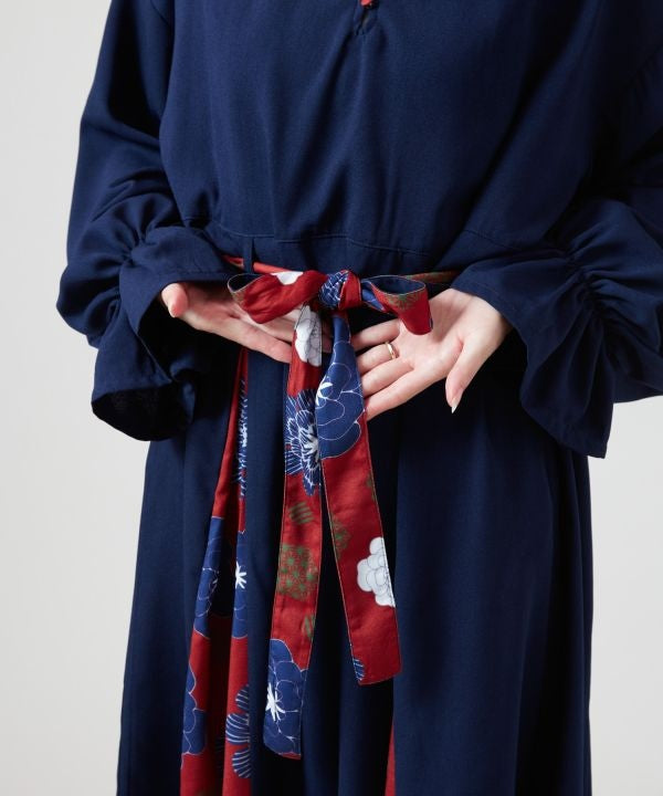 Peony Pattern Layered Dress