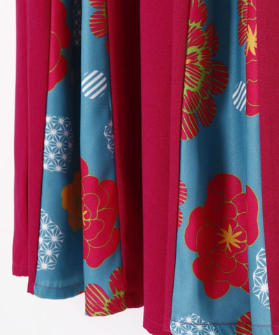 Peony Pattern Wide Pants